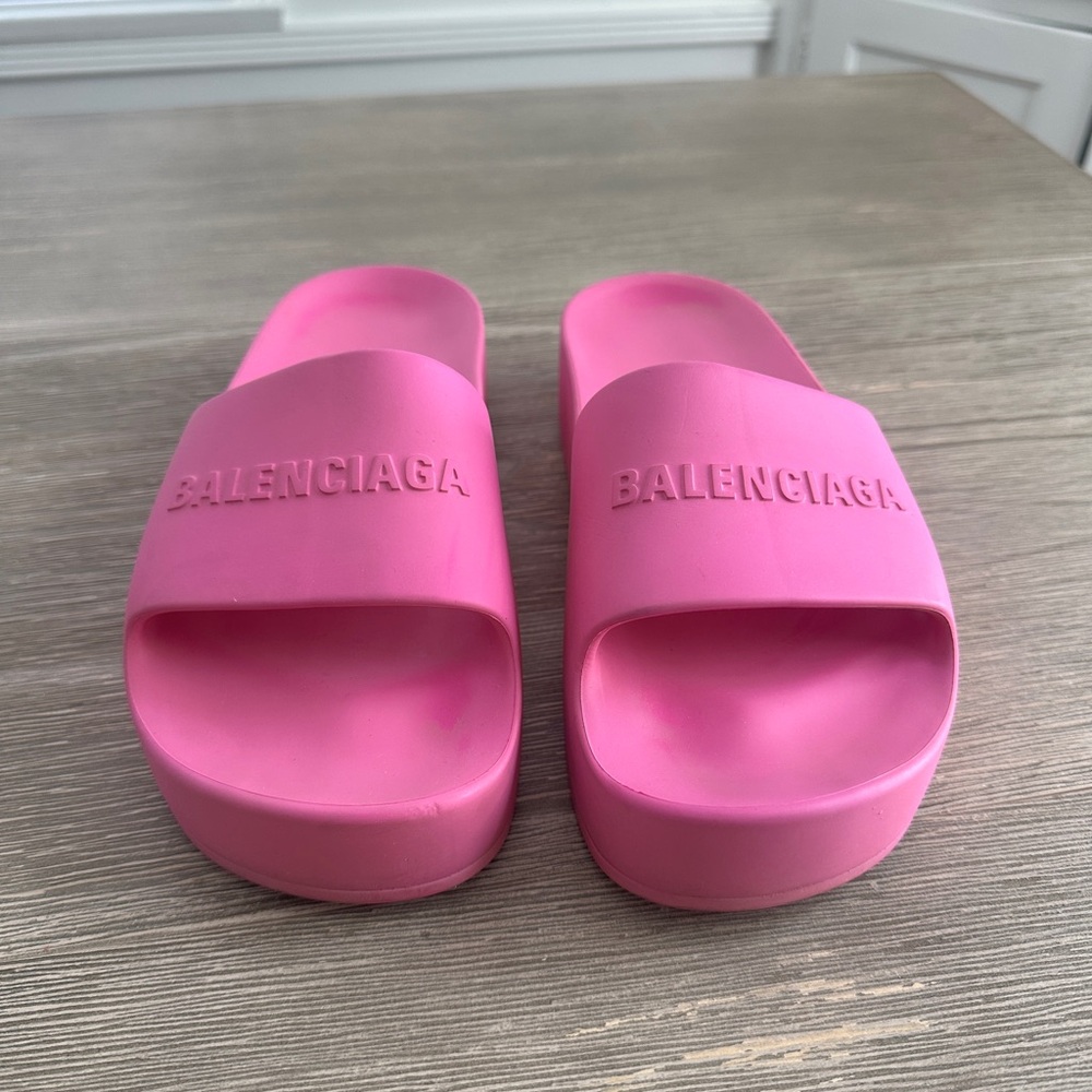 Balenciaga Pink Slide Sandals